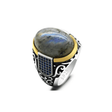 Bague Homme Labradorite (Argent)