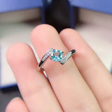 Bague Apatite Bleue (Argent)