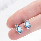 Boucles Oreilles Aigue Marine