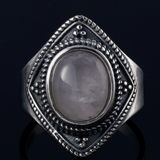Bague Quartz Rose Argent