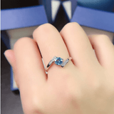Bague Apatite Bleue (Argent)