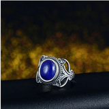Bague Lapis Lazuli Acier Inoxydable