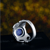 Bague Lapis Lazuli Acier Inoxydable