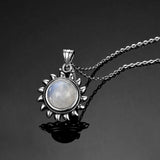 Pendentif en Labradorite "Soleil" (Argent)