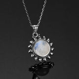 Pendentif en Labradorite "Soleil" (Argent)