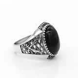 Bague Onyx Noir (Argent)