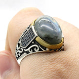 Bague Homme Labradorite (Argent)