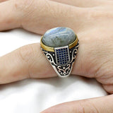 Bague Homme Labradorite (Argent)