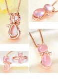 Collier Quartz Rose