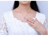Collier Quartz Rose