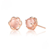 Boucle Oreille Quartz Rose