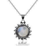 Pendentif Labradorite "Soleil" (Argent)