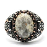 Bague Homme Labradorite Fumée