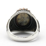 Bague Homme Labradorite Fumée
