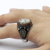 Bague Homme Labradorite Fumée