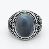 Bague Homme Labradorite "Puissance du Coeur"