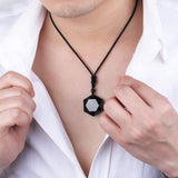 Collier Obsidienne "Merkaba"