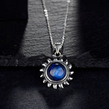 Collier Lapis Lazuli "Soleil Bleu" (Argent)