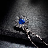 Collier Lapis Lazuli "Soleil Bleu" (Argent)