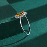 Bague Citrine Femme (Argent)