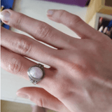 Bague Argent Quartz Rose "Amour"